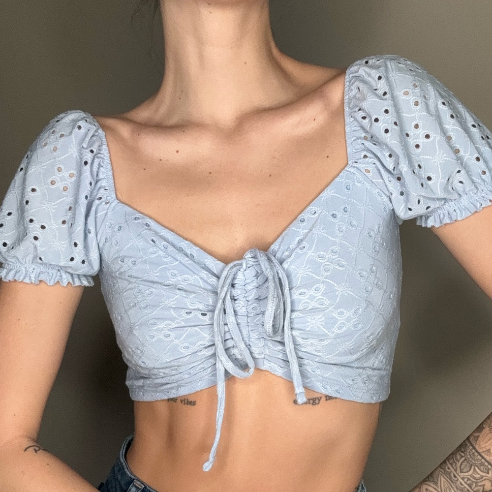 Blue Garage CropTop - Picture 1 of 4